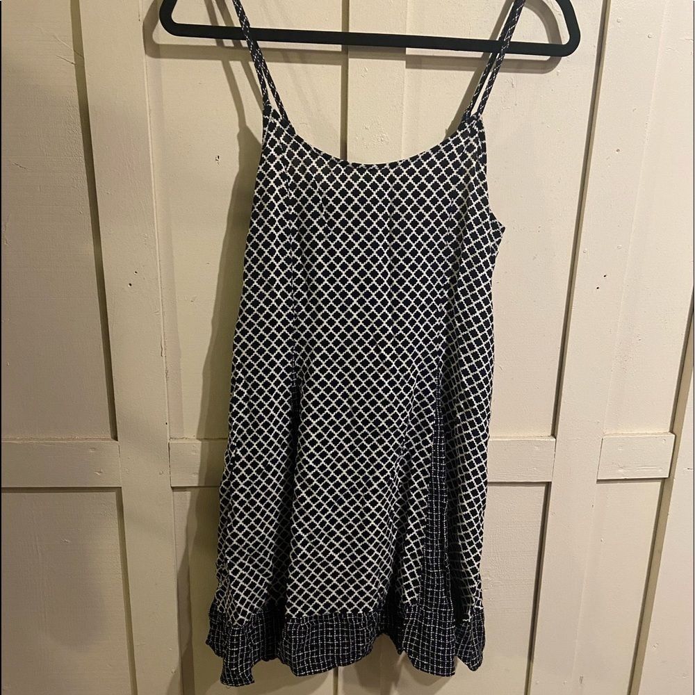 Michael Farrell lace back mini dress size medium